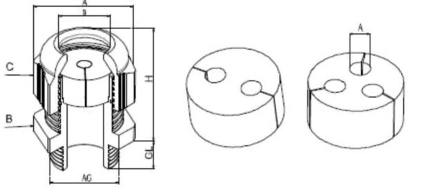 Nylon / Metal RJ45 Cable Glands - Image 2