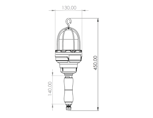 Ex-proof Hand (Globe) Lamp Baladoz E27 - Image 2